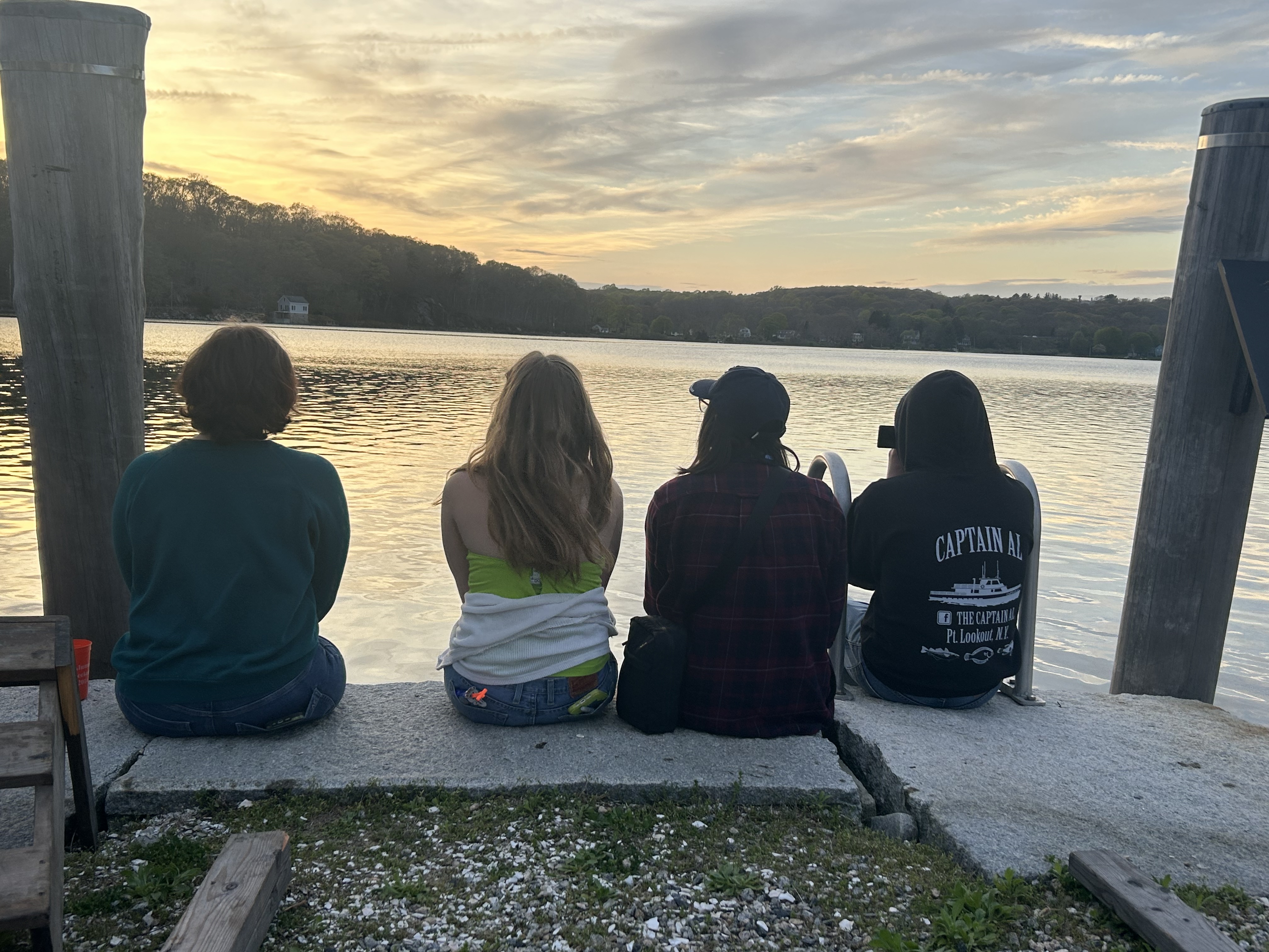 sitting on the dock